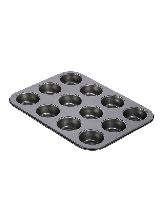 قالب كيك المافن مكون من 12 كوب أسود 35x26سم - Image 2